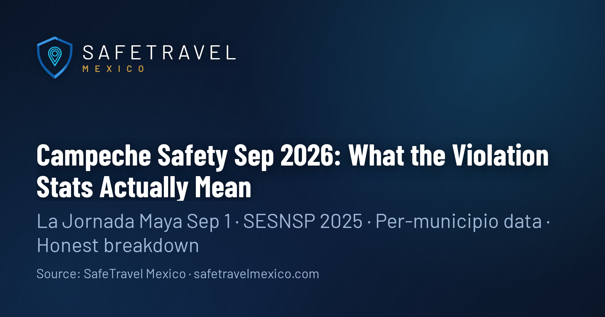 Campeche Safety After the Sep 2026 Violation Headlines: What SESNSP Data Actually Shows for Tourists
